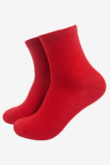 Ladies Red Cashmere Socks