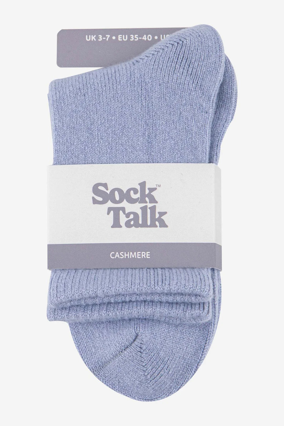 Ladies Denim Blue Cashmere Socks