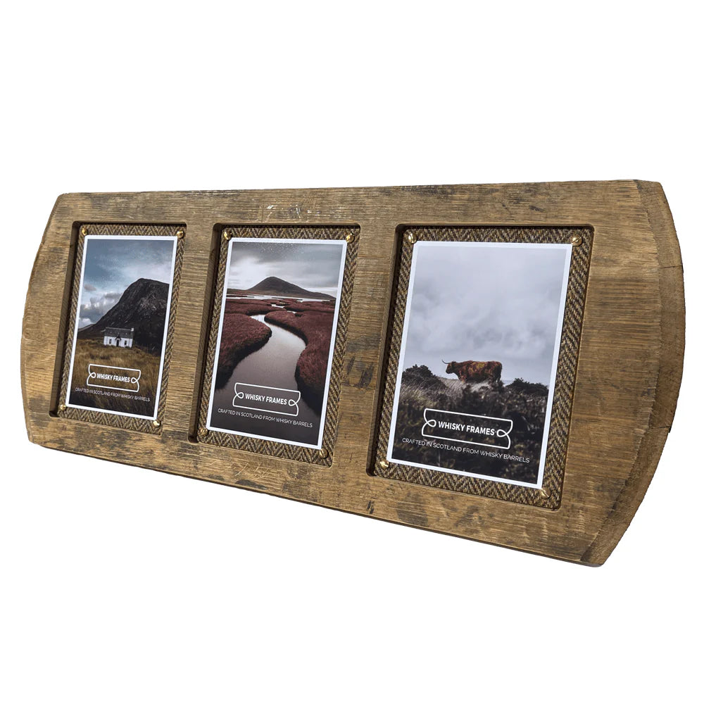 Head Triple Whisky Barrel Frame (3 x 4” x 6” picture size)