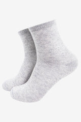 Ladies Light Grey Cashmere Socks