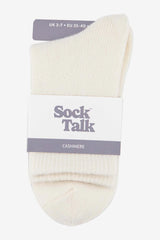 Ladies Cream Cashmere Socks