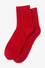 Ladies Red Cashmere Socks