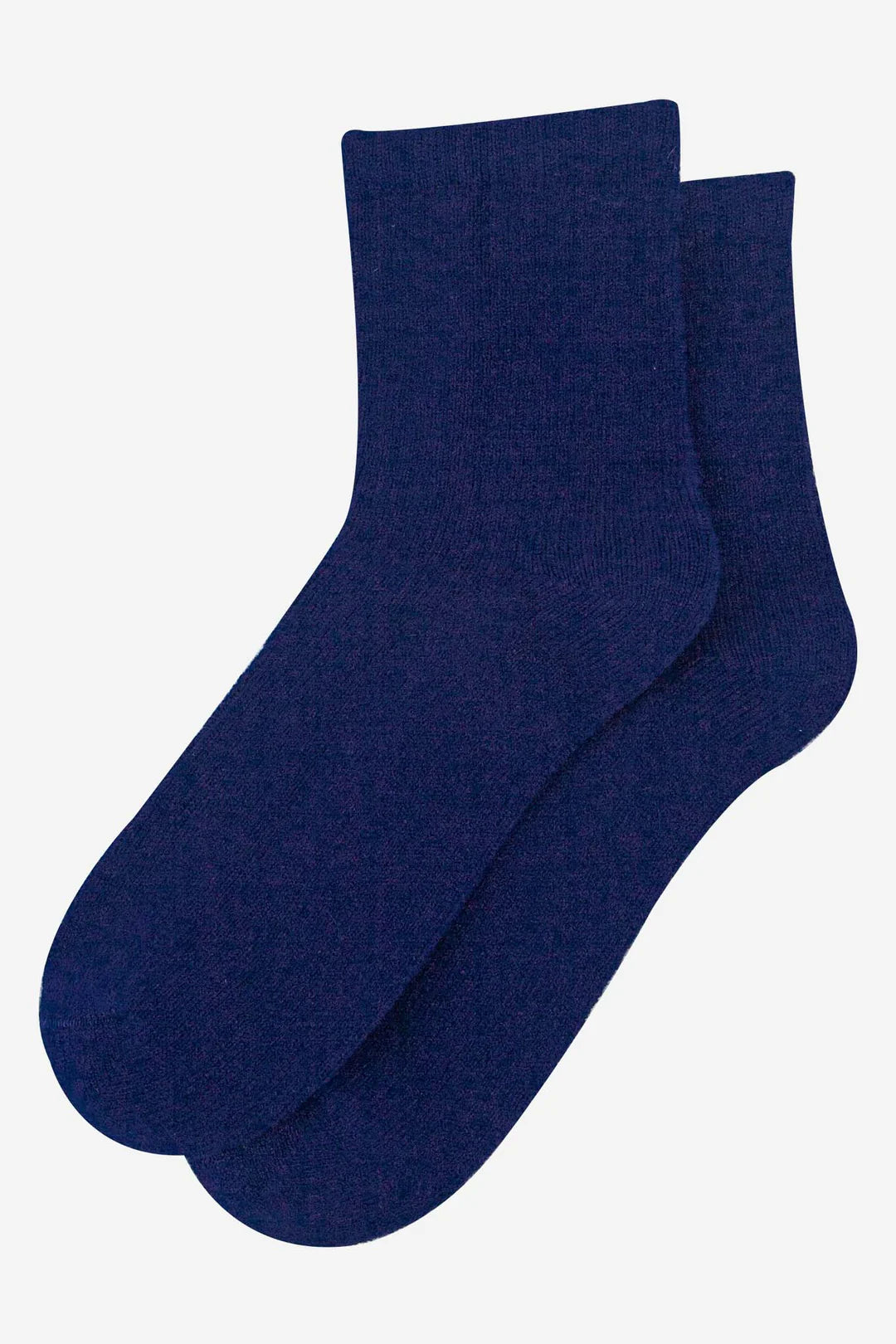 Ladies Navy Blue Cashmere Socks