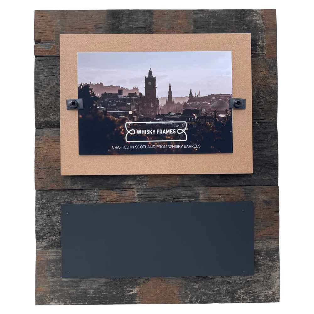 Kiln Chalkboard Message Whisky Barrel Frame (4” x 6” picture size)