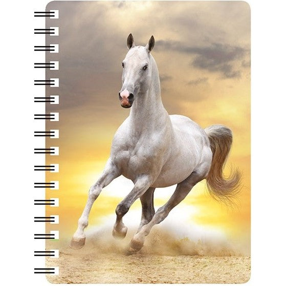 Charging White Stallion 3D Notebook