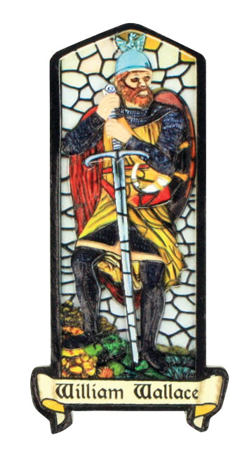 William Wallace Stained Glass Window Magnet with Sword