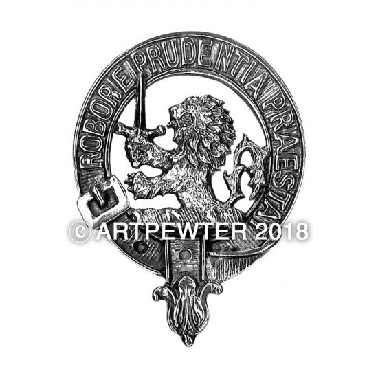 Pewter Clan Crest Hat Badge - Choose your clan N-Z