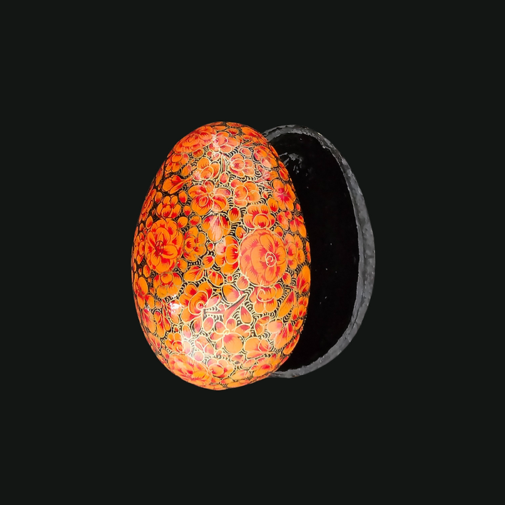 6” Enchanted Orange Trinket Holder Easter Egg