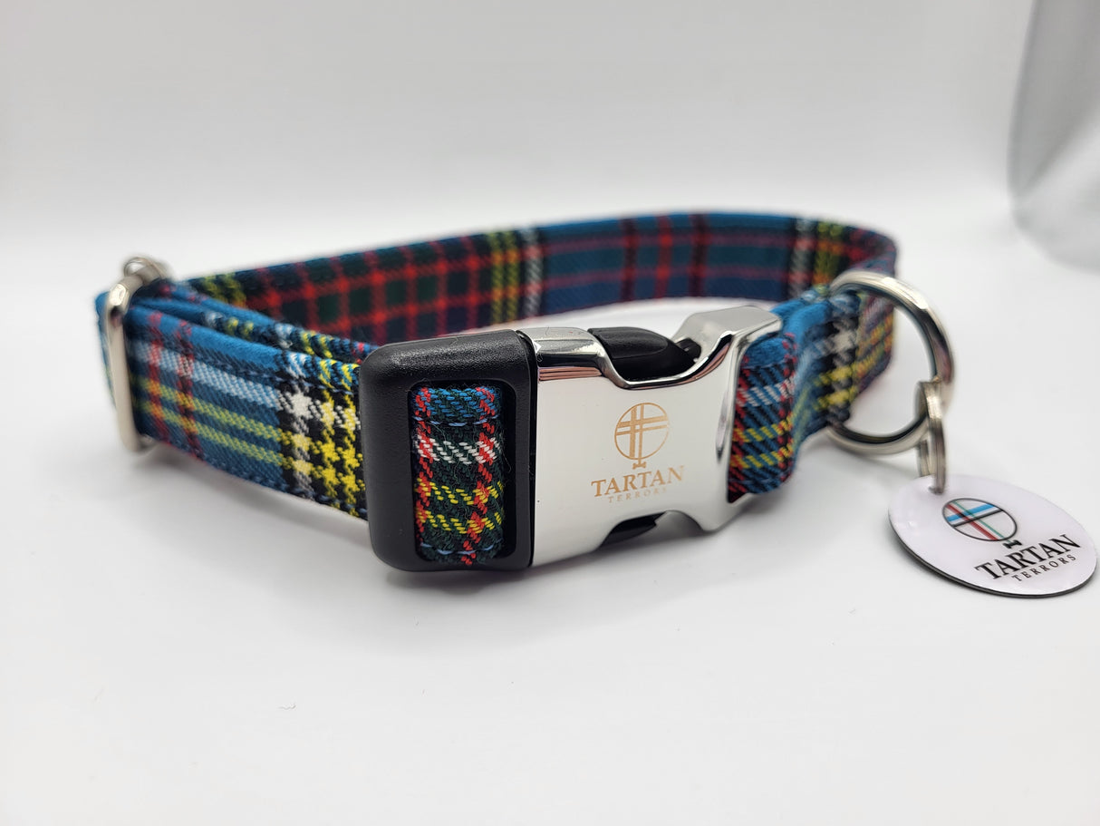 Anderson Tartan Dog Collar Large Approx 45-58cm round, 25mm wide