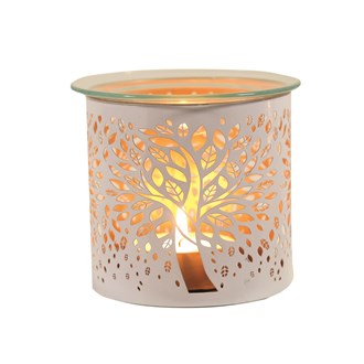 Tree of Life White 3 in 1 Wax Melter 10.5cm High