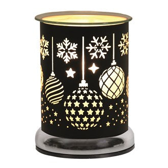 Christmas Baubles Black Touch Electric Wax Melter 17cm High