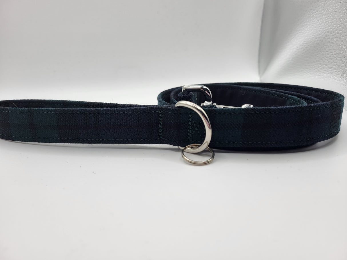 Black Watch Tartan Dog Lead Approx 123 cm long, 25mm wide