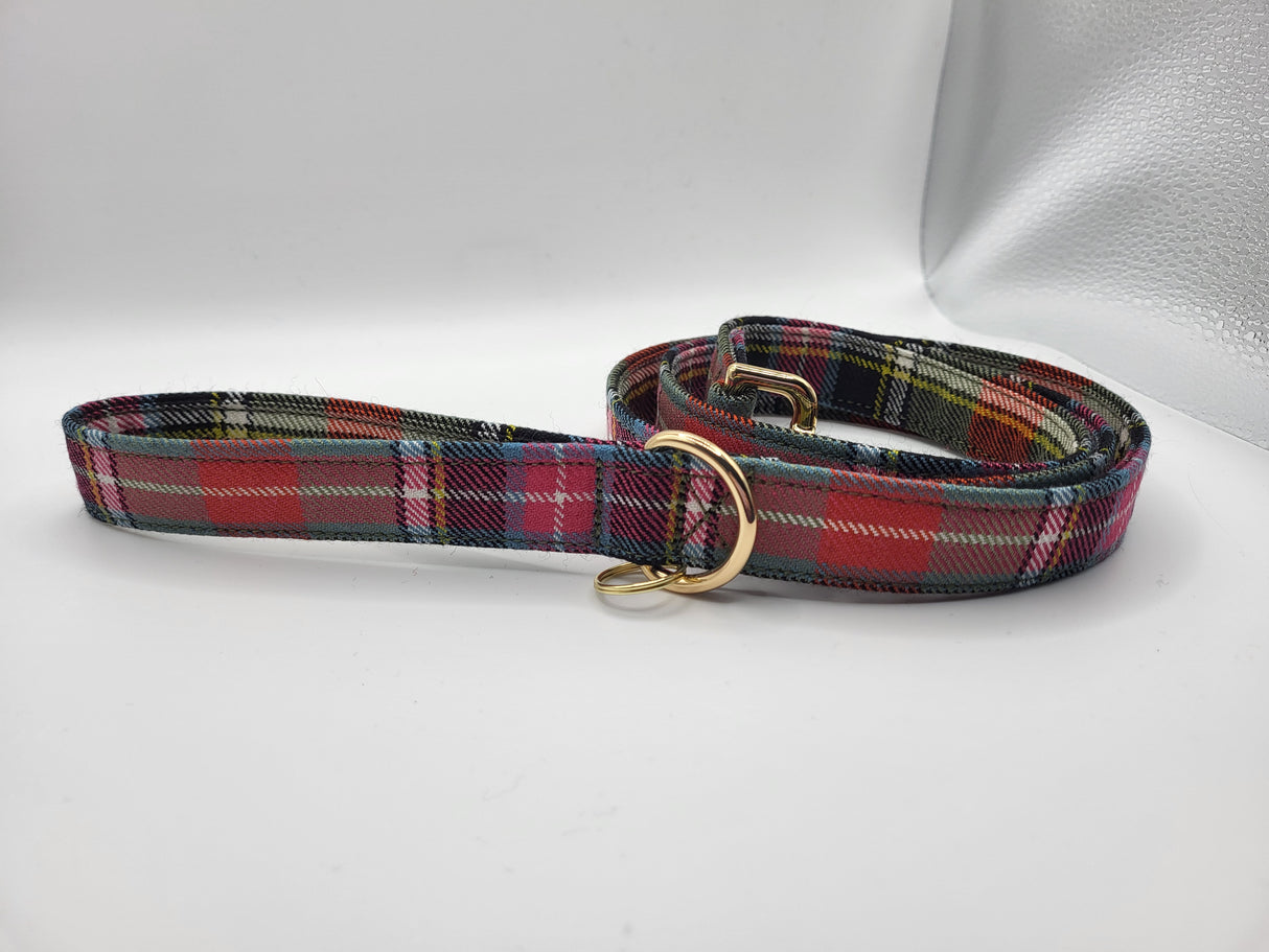 Bruce of Kinnaird Tartan Dog Lead Approx 123 cm long, 25mm wide