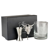 Highland Cow Glass, Pourer & Jigger Set (Gift Boxed)