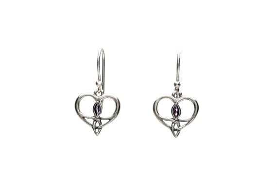 Celtic Heart Drop Earring