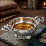 Pewter Celtic with Blue Stone Quaich