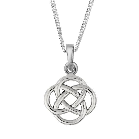 Celtic Four Loop Knot Silver Pendant