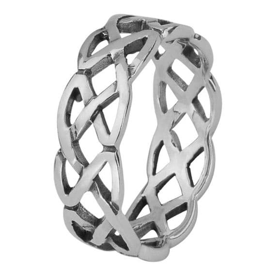 Celtic Knot Symmetrical Silver Plated Ring