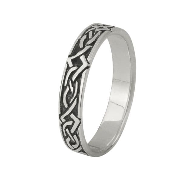 Solid Celtic Silver Plated Ring