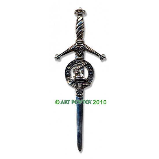 Pewter Clan Crest Kilt Pin - Choose Your Clan A-M