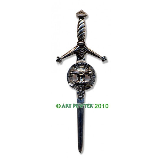 Pewter Clan Crest Kilt Pin - Choose Your Clan A-M