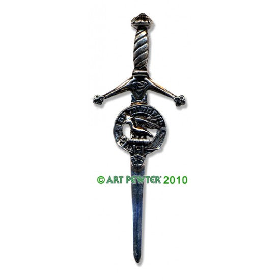 Pewter Clan Crest Kilt Pin - Choose Your Clan A-M