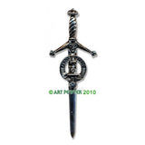 Pewter Clan Crest Kilt Pin - Choose Your Clan A-M