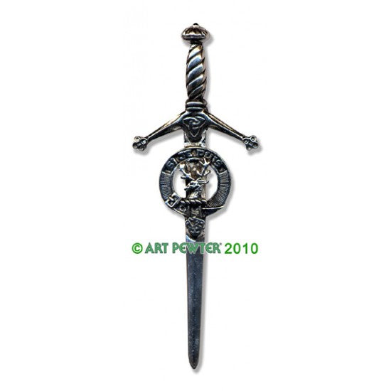 Pewter Clan Crest Kilt Pin - Choose Your Clan A-M