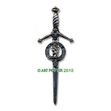 Pewter Clan Crest Kilt Pin - Choose Your Clan A-M