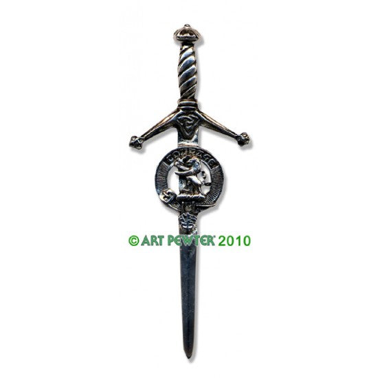 Pewter Clan Crest Kilt Pin - Choose Your Clan A-M