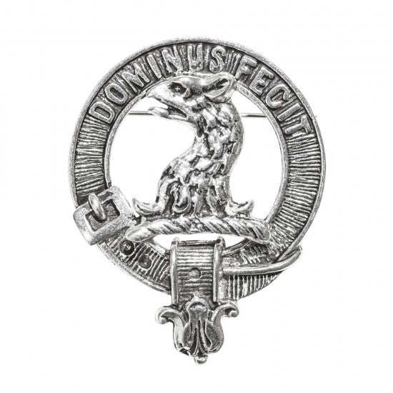 Pewter Clan Crest Hat Badge - Choose your clan A-M