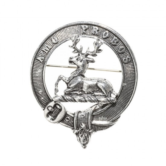 Pewter Clan Crest Hat Badge - Choose your clan A-M