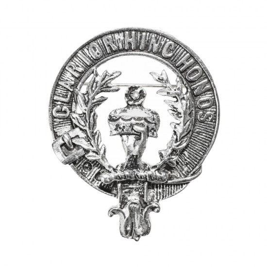 Pewter Clan Crest Hat Badge - Choose your clan A-M