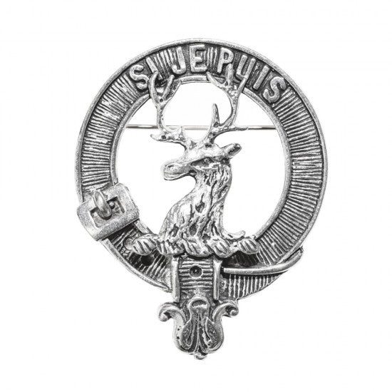 Pewter Clan Crest Hat Badge - Choose your clan A-M