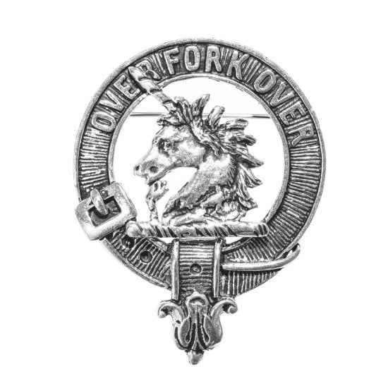 Pewter Clan Crest Hat Badge - Choose your clan A-M