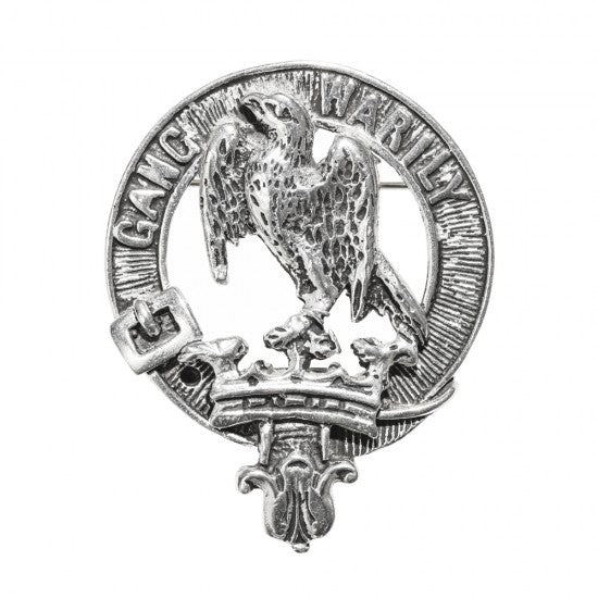 Pewter Clan Crest Hat Badge - Choose your clan A-M