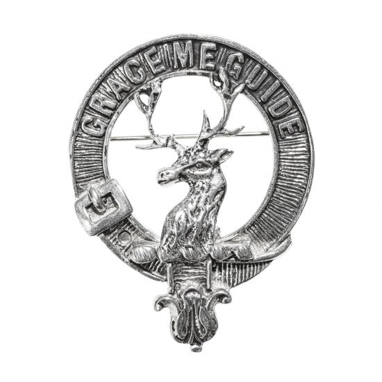 Pewter Clan Crest Hat Badge - Choose your clan A-M