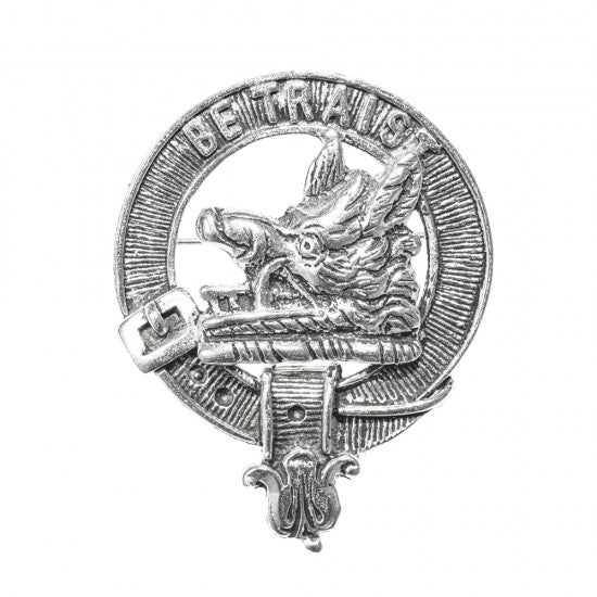 Pewter Clan Crest Hat Badge - Choose your clan A-M