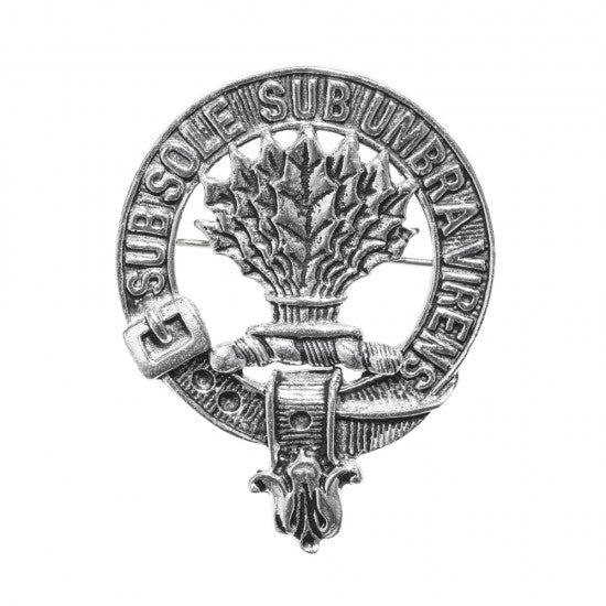 Pewter Clan Crest Hat Badge - Choose your clan A-M