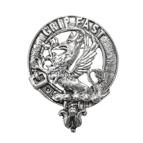 Pewter Clan Crest Hat Badge - Choose your clan A-M