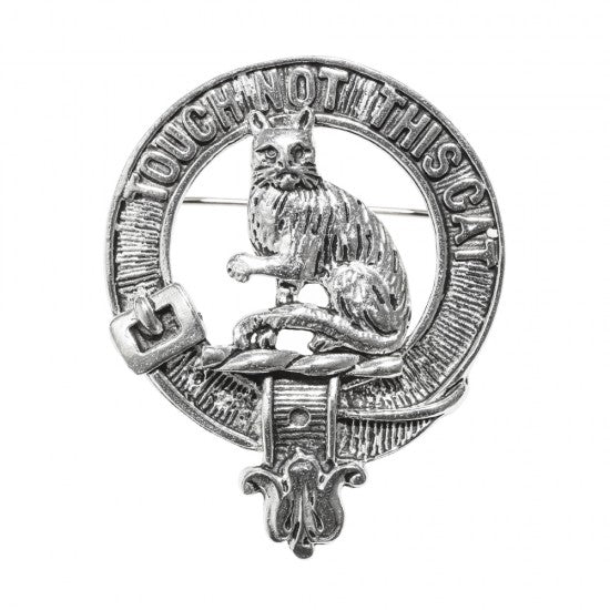 Pewter Clan Crest Hat Badge - Choose your clan A-M