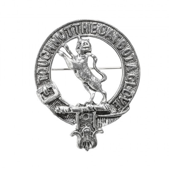 Pewter Clan Crest Hat Badge - Choose your clan A-M