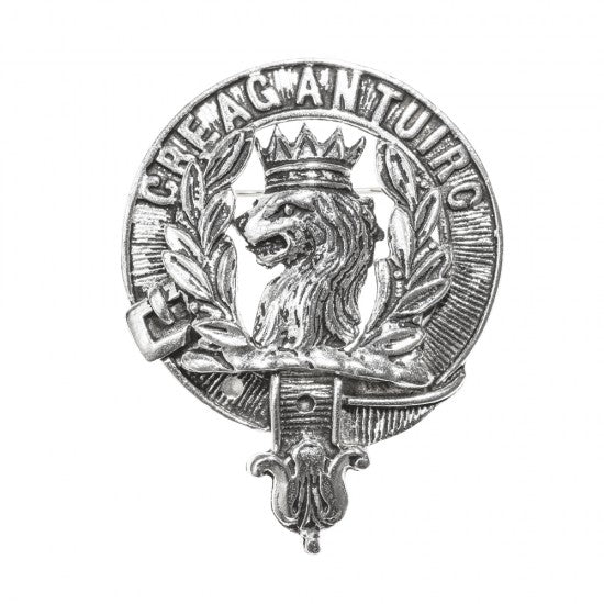 Pewter Clan Crest Hat Badge - Choose your clan A-M