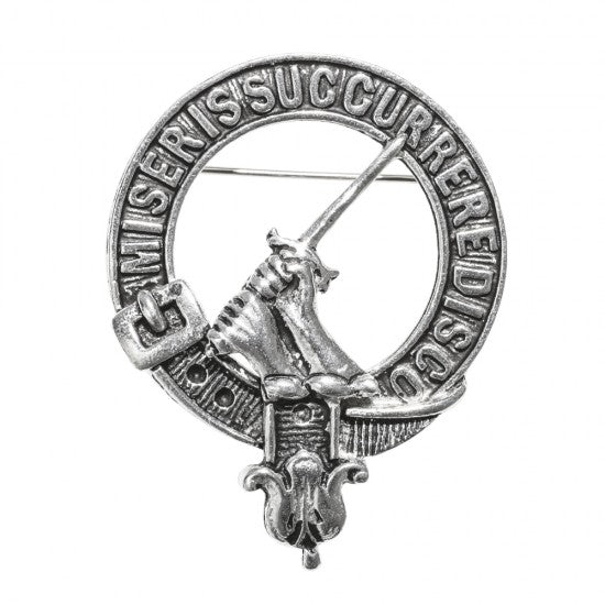 Pewter Clan Crest Hat Badge - Choose your clan A-M