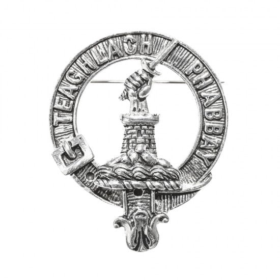 Pewter Clan Crest Hat Badge - Choose your clan A-M