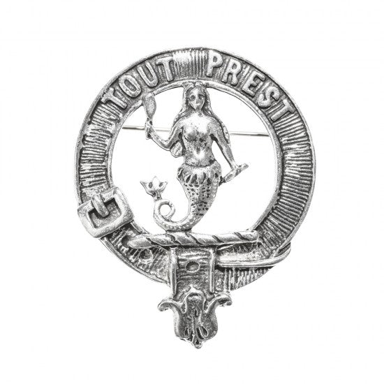 Pewter Clan Crest Hat Badge - Choose your clan A-M