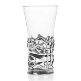 Pewter With Enamelled Dot Holder & Shot Glass