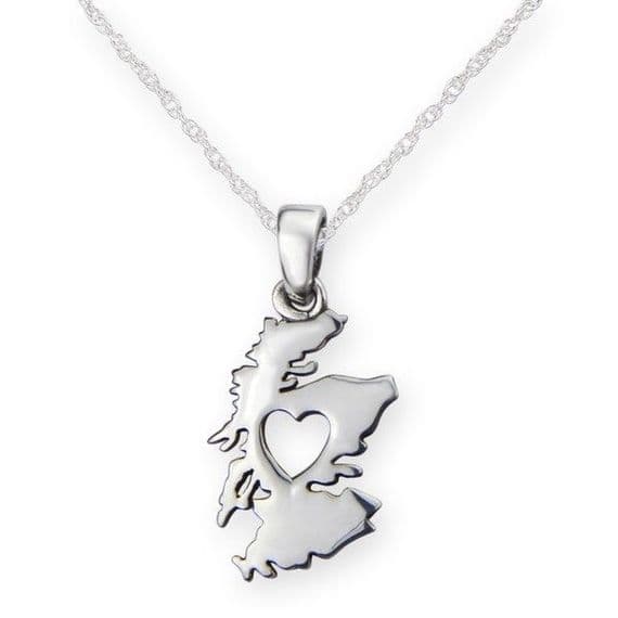 Heart of Scotland Map Pendant