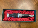 Palladium Finish Premium Stone Top Sgian Dubh