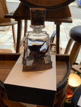 Pewter Chocolate Bronze Highland Cow Glass Decanter